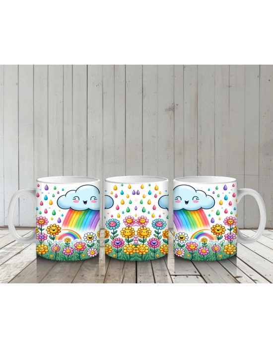 Çocuklara Sütü Sevdiren Çiçek Yağmuru Masalı Kupa Bardak