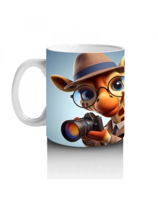 Çocuklara Sütü Sevdiren Dedektif Zürafa Kupa Bardak