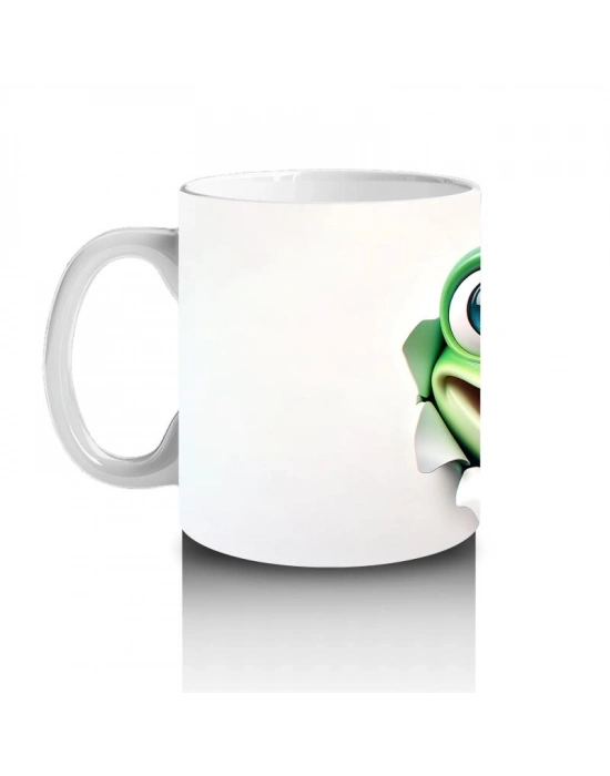 Çocuklara Sütü Sevdiren Dil Çıkaran Kurbağa Kupa Bardak