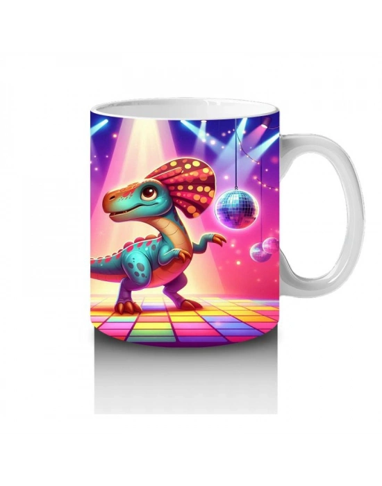 Çocuklara Sütü Sevdiren Disko Dans Eden Dinozorlar Kupa Bardak