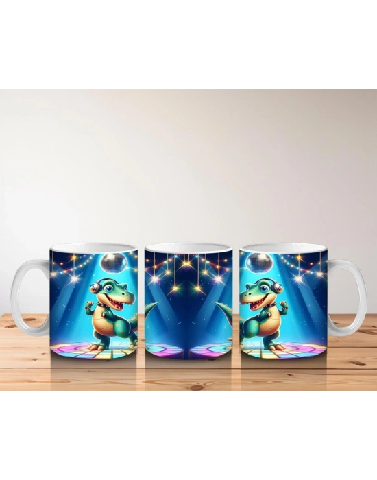 Çocuklara Sütü Sevdiren Disko Dinozor Kupa Bardak