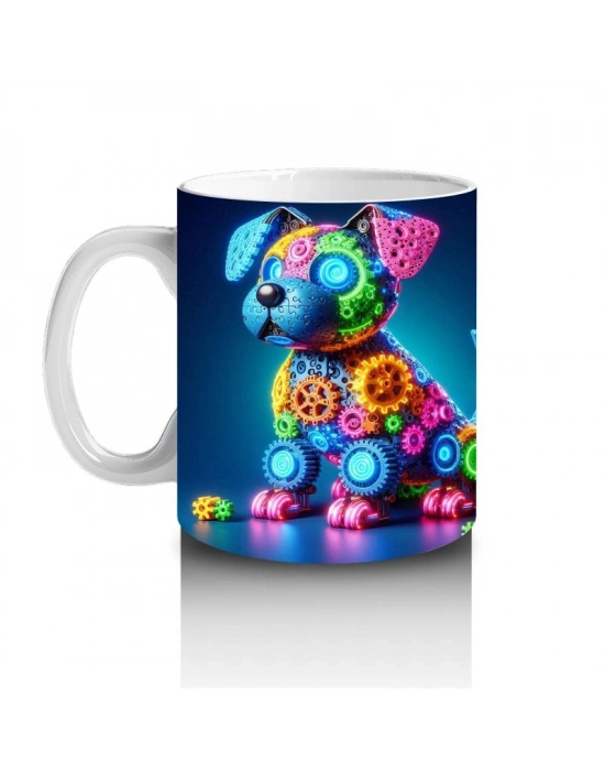 Çocuklara Sütü Sevdiren Dişli Robot Köpek Kupa Bardak