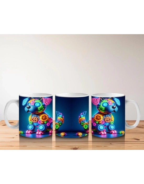 Çocuklara Sütü Sevdiren Dişli Robot Köpek Kupa Bardak