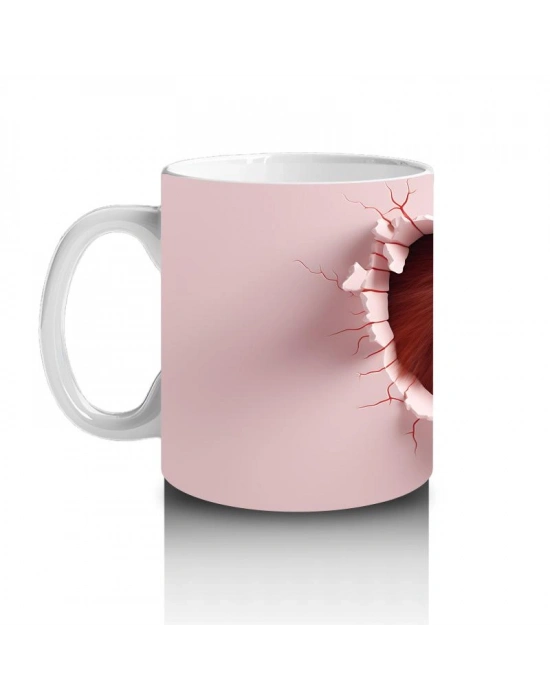 Çocuklara Sütü Sevdiren Duvarı Delip Bakan Meraklı Maymun Kupa Bardak