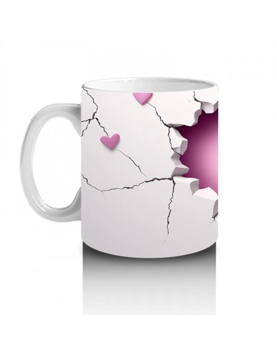 Çocuklara Sütü Sevdiren Duvarı Delip Bakan Şirin Yavru Köpek Kupa Bardak