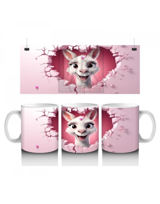 Çocuklara Sütü Sevdiren Duvarı Delip Bakan Zıpır Keçi Kupa Bardak