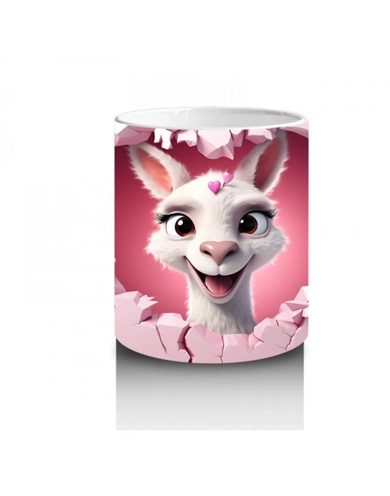 Çocuklara Sütü Sevdiren Duvarı Delip Bakan Zıpır Keçi Kupa Bardak