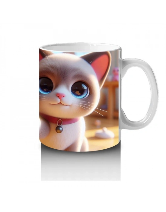 Çocuklara Sütü Sevdiren Ev Arkadaşım Kedi Kupa Bardak