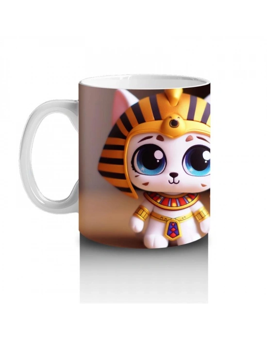 Çocuklara Sütü Sevdiren Firavun Kedisi Kupa Bardak