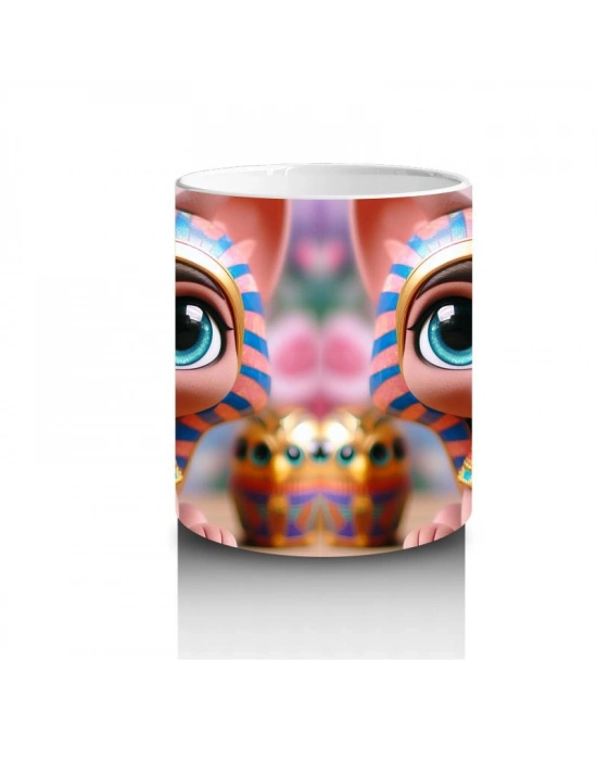 Çocuklara Sütü Sevdiren Firavun Kedisi Kupa Bardak