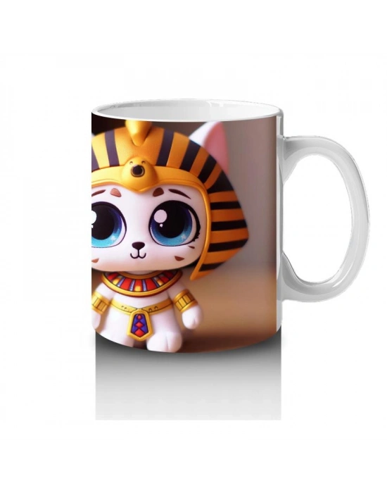 Çocuklara Sütü Sevdiren Firavun Kedisi Kupa Bardak