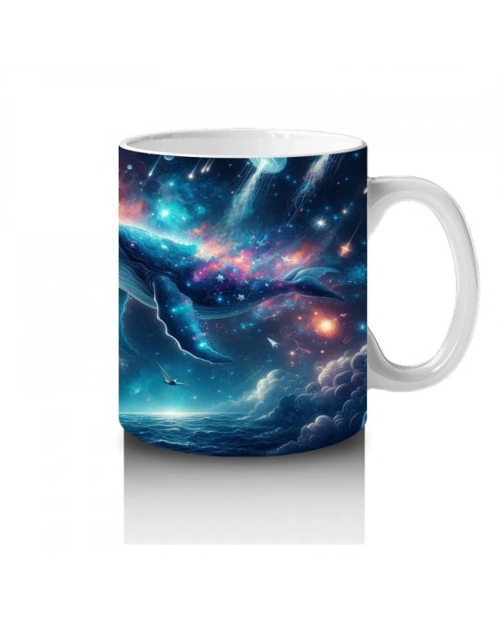 Çocuklara Sütü Sevdiren Galaktik Balina Dansı Kupa Bardak