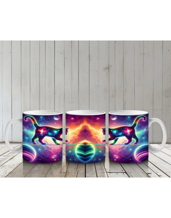 Çocuklara Sütü Sevdiren Galaktik Kediler Kupa Bardak