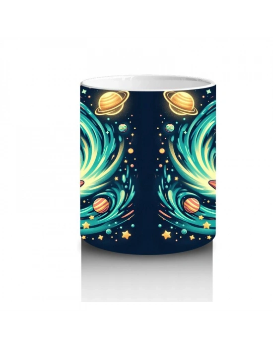 Çocuklara Sütü Sevdiren Galaktik Sörfçü Uzaylı Kupa Bardak