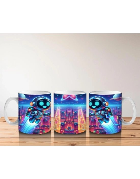 Çocuklara Sütü Sevdiren Geleceğin Robot Astronotu Kupa Bardak