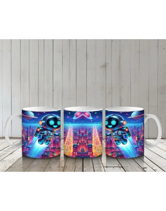 Çocuklara Sütü Sevdiren Geleceğin Robot Astronotu Kupa Bardak