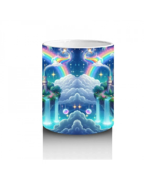 Çocuklara Sütü Sevdiren Gökkuşağı Şatosu Kupa Bardak