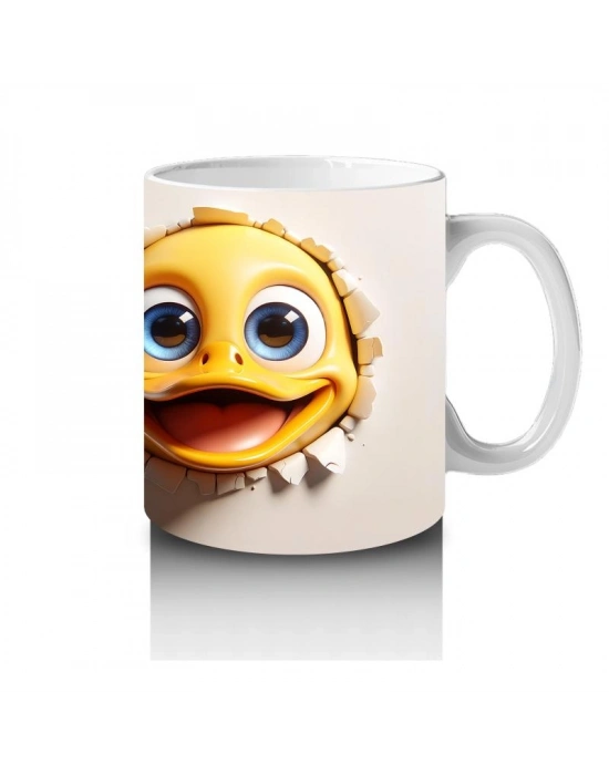 Çocuklara Sütü Sevdiren Gülümseyen Civciv Kupa Bardak