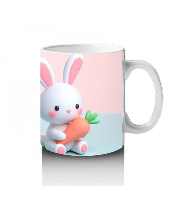 Çocuklara Sütü Sevdiren Havuçlu Tavşan Kupa Bardak