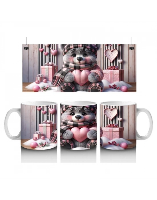 Çocuklara Sütü Sevdiren Hediye Dolu Ayıcık Kupa Bardak