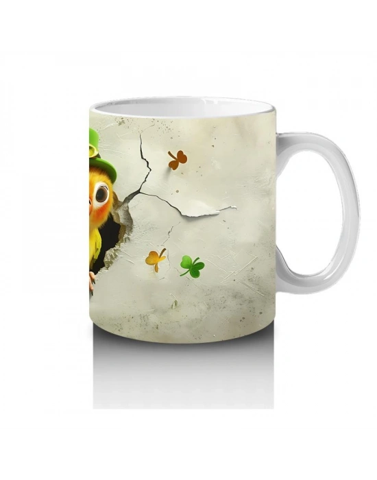 Çocuklara Sütü Sevdiren İki Sevimli Limon Kuşu Kupa Bardak