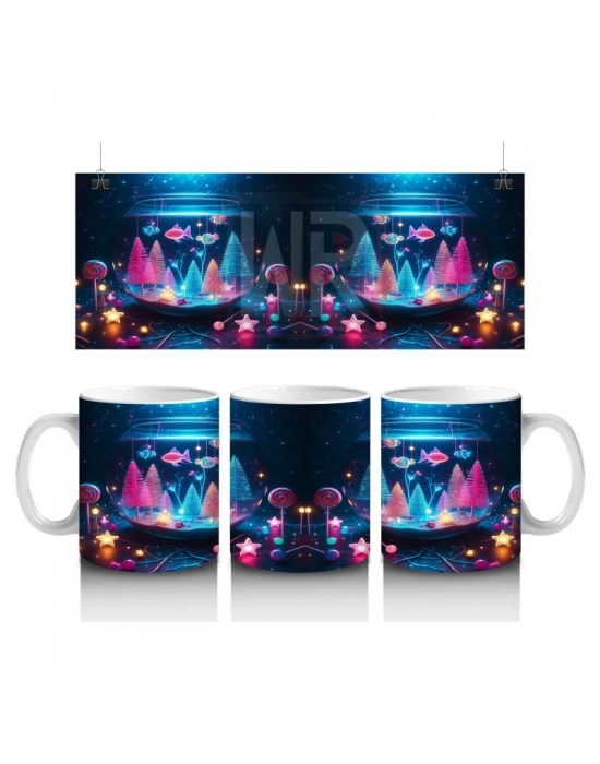 Çocuklara Sütü Sevdiren Işıltılı Kristal Orman Kupa Bardak