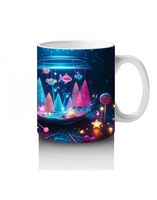 Çocuklara Sütü Sevdiren Işıltılı Kristal Orman Kupa Bardak