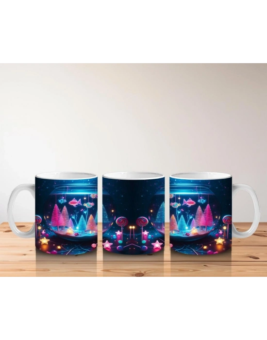 Çocuklara Sütü Sevdiren Işıltılı Kristal Orman Kupa Bardak