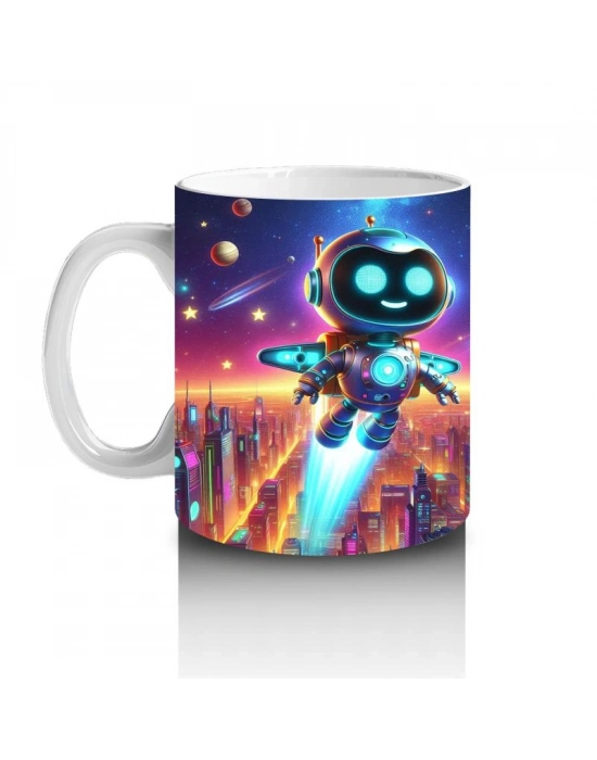 Çocuklara Sütü Sevdiren Jetpackli Robot Kaşifler Kupa Bardak