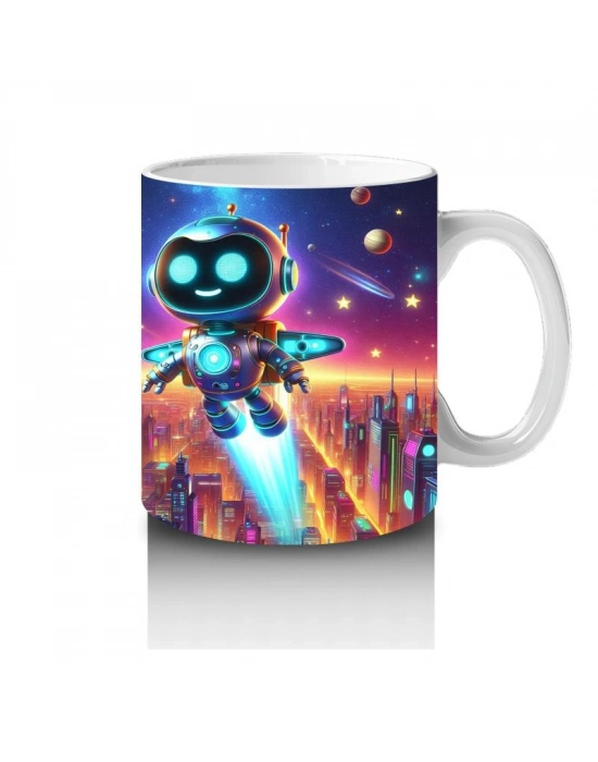 Çocuklara Sütü Sevdiren Jetpackli Robot Kaşifler Kupa Bardak