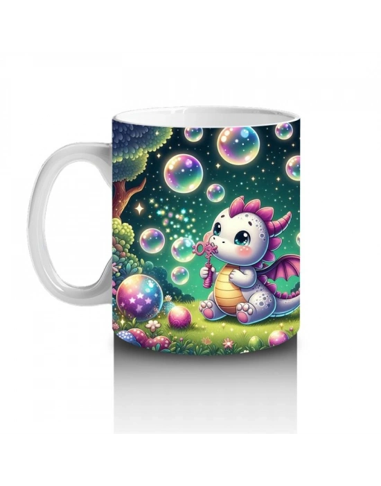 Çocuklara Sütü Sevdiren Kabarcıklı Orman Unicornu Kupa Bardak