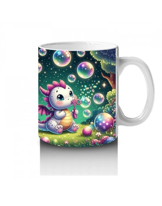 Çocuklara Sütü Sevdiren Kabarcıklı Orman Unicornu Kupa Bardak