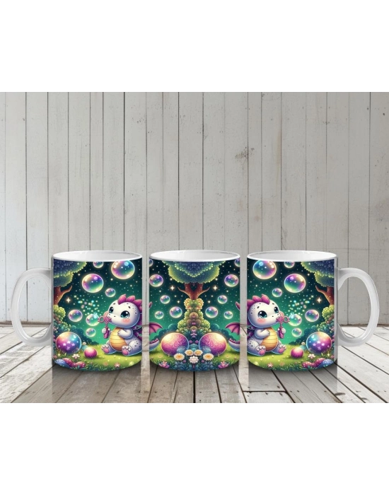 Çocuklara Sütü Sevdiren Kabarcıklı Orman Unicornu Kupa Bardak