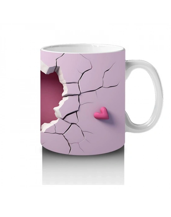 Çocuklara Sütü Sevdiren Kalp Çatlağından Bakan Sevimli Civciv Kupa Bardak