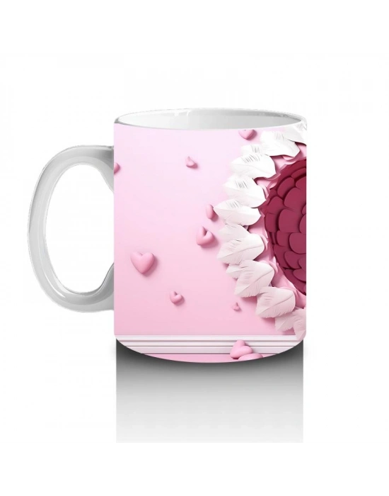 Çocuklara Sütü Sevdiren Kalp İçindeki Neşeli Kuş Kupa Bardak