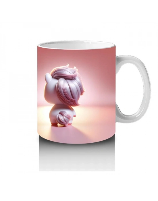 Çocuklara Sütü Sevdiren Kalp Tutan Minik Unicorn Kupa Bardak