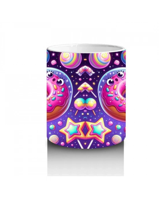 Çocuklara Sütü Sevdiren Kozmik Donut Gezegenleri Kupa Bardak