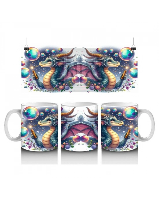 Çocuklara Sütü Sevdiren Kozmik Ejderha Çifti Kupa Bardak