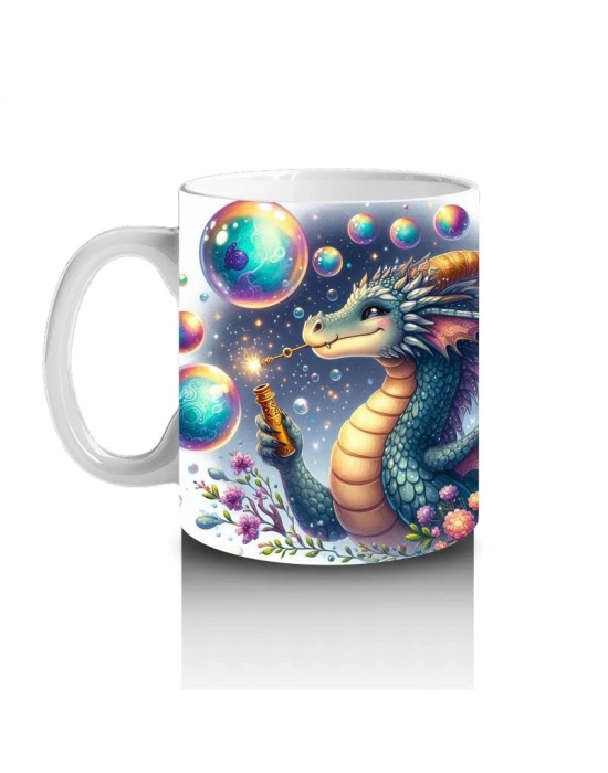 Çocuklara Sütü Sevdiren Kozmik Ejderha Çifti Kupa Bardak