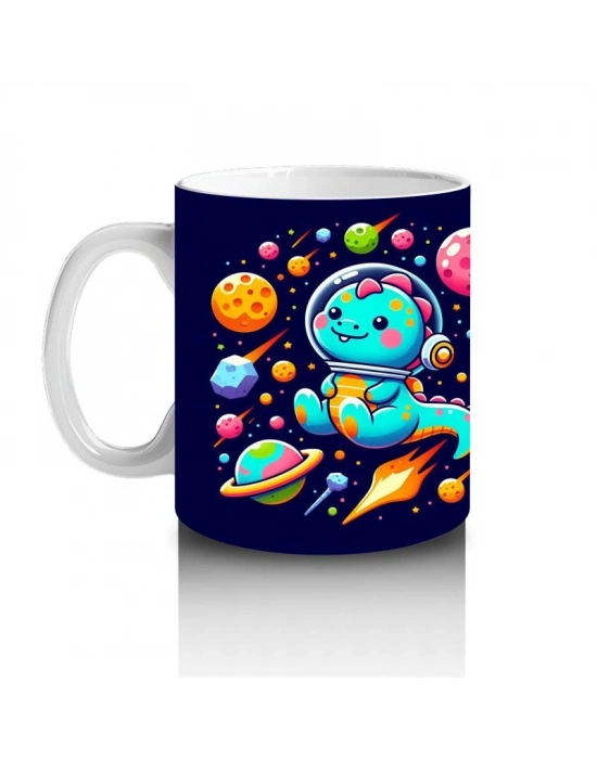 Çocuklara Sütü Sevdiren Kozmik Maceracı Kedi Kupa Bardak