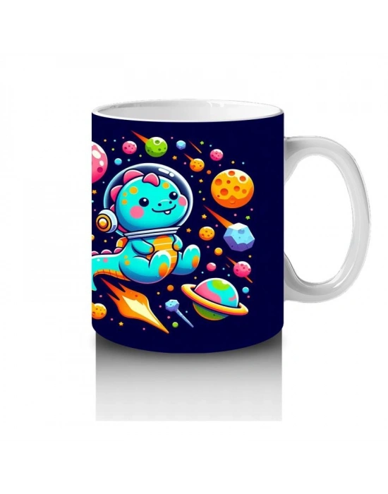 Çocuklara Sütü Sevdiren Kozmik Maceracı Kedi Kupa Bardak