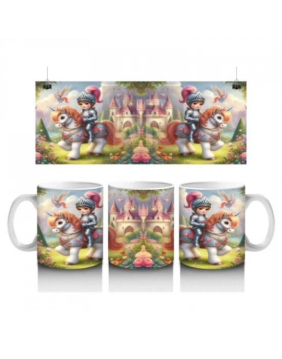 Çocuklara Sütü Sevdiren Kraliyet Atlı Macera Kupa Bardak