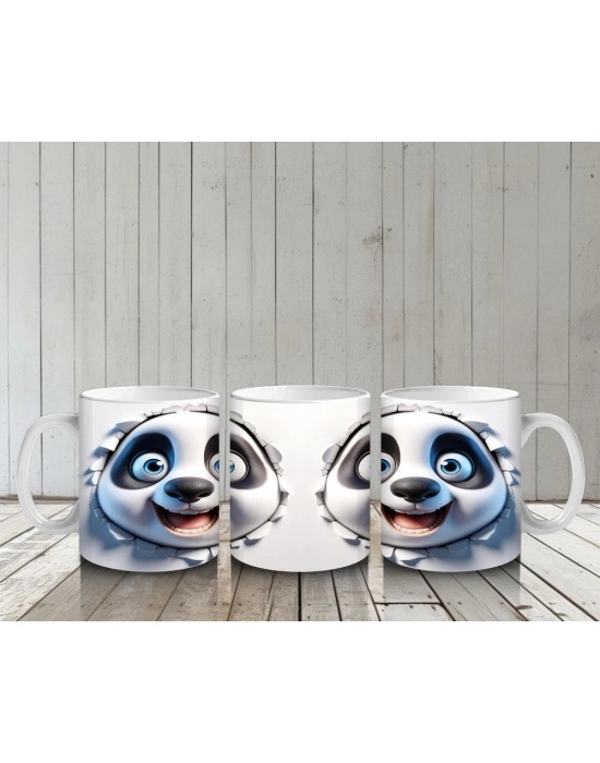 Çocuklara Sütü Sevdiren Meraklı Panda Kupa Bardak