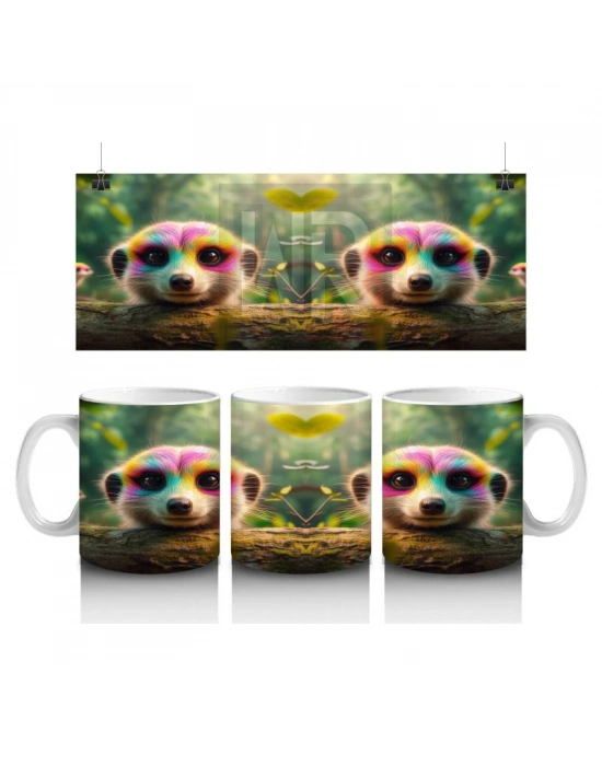 Çocuklara Sütü Sevdiren Meraklı Surikat Dostları Kupa Bardak