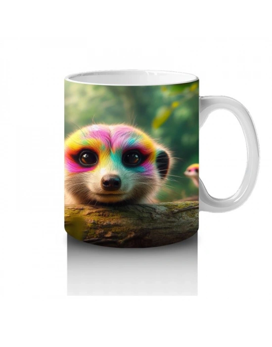 Çocuklara Sütü Sevdiren Meraklı Surikat Dostları Kupa Bardak