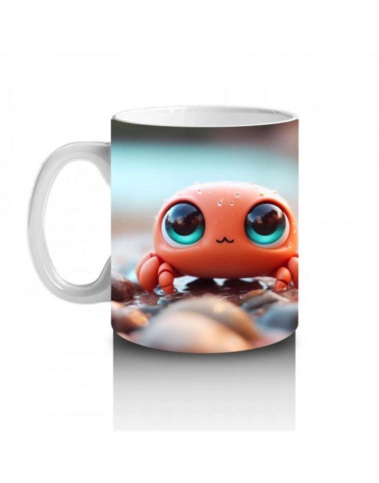 Çocuklara Sütü Sevdiren Mercan Resifi Yengeç Kupa Bardak