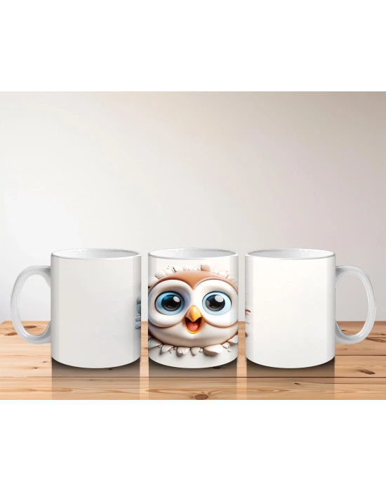 Çocuklara Sütü Sevdiren Minik Baykuş Kupa Bardak