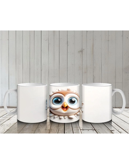 Çocuklara Sütü Sevdiren Minik Baykuş Kupa Bardak