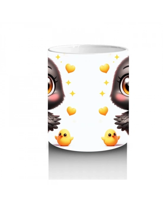 Çocuklara Sütü Sevdiren Minik Kuzgun Kupa Bardak