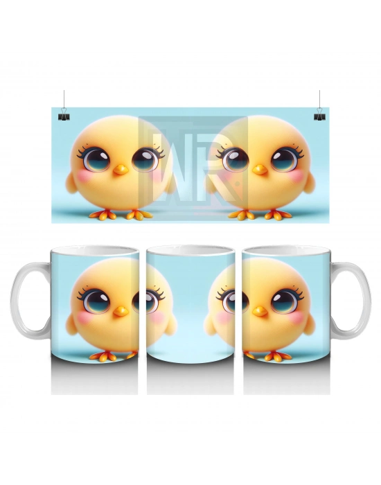 Çocuklara Sütü Sevdiren Minik Sarı Civciv Kupa Bardak